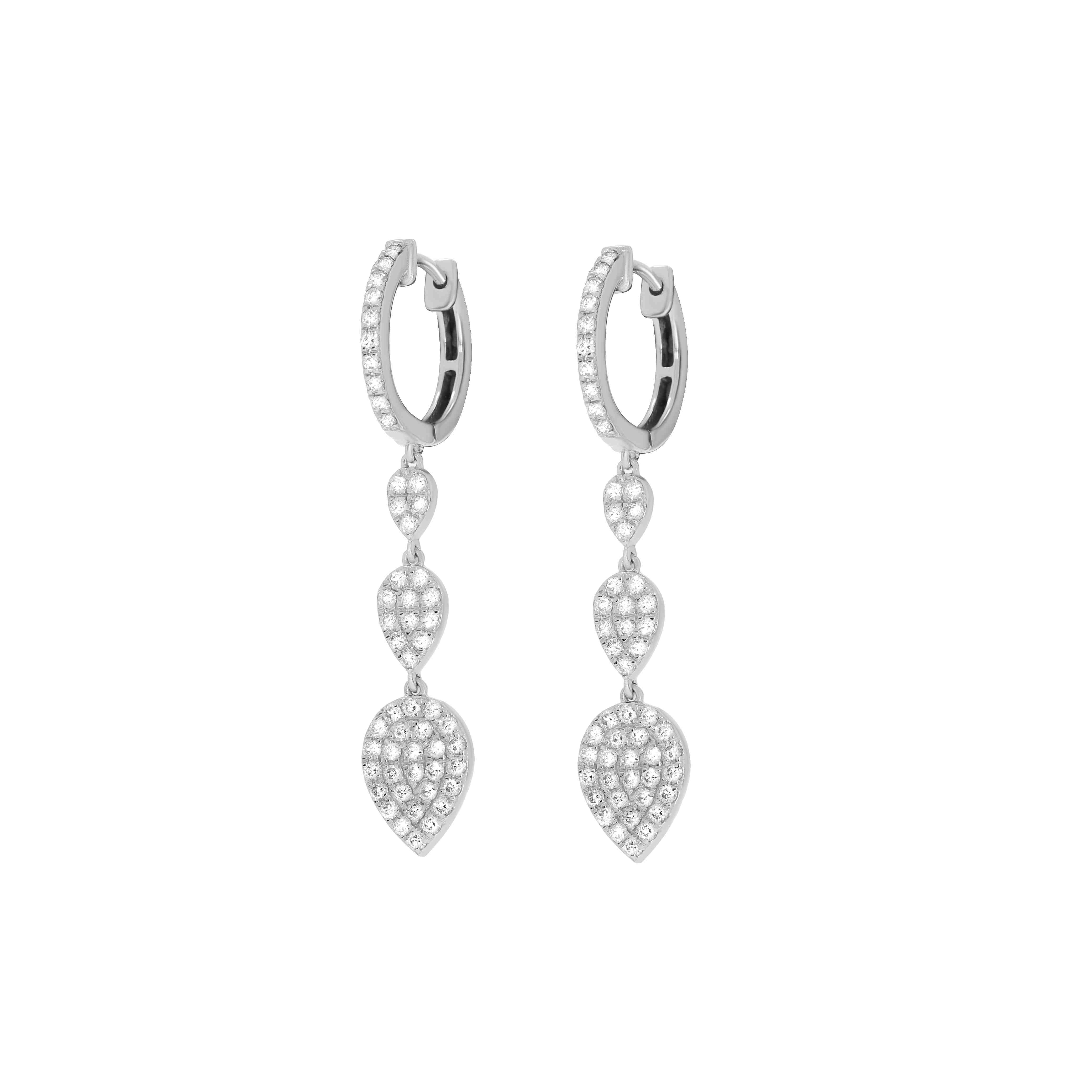 Huggie Hoop Long Drop Earrings ER21815A